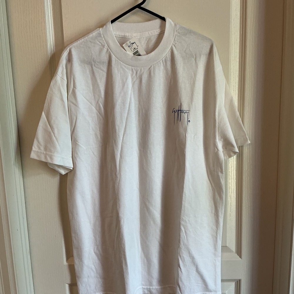 NWT Guy Harvey White Graphic T-Shirt size large